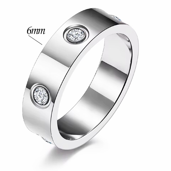 2/$60 NWOT SS with CZ Ring sz 7 - Picture 3 of 4